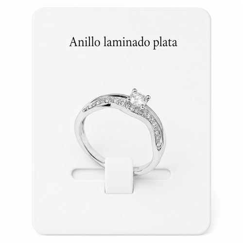 Anillo laminado plata 1000