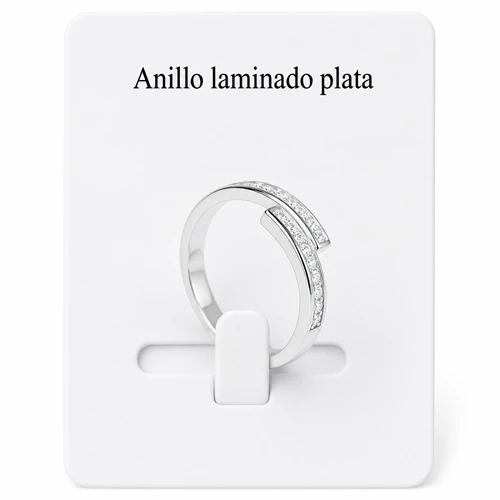 Anillo laminado plata 1000