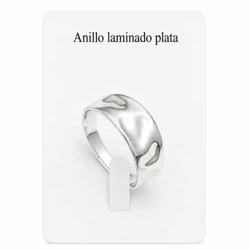 Anillo laminado plata 1000
