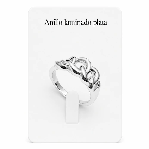 Anillo laminado plata 1000
