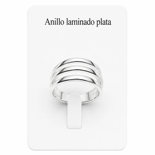 Anillo laminado plata 1000