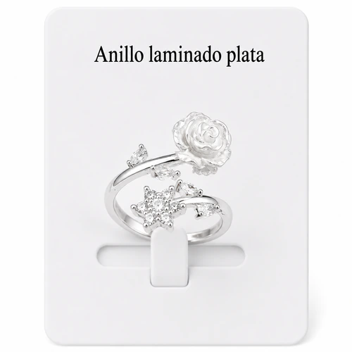 Anillo laminado plata 1000