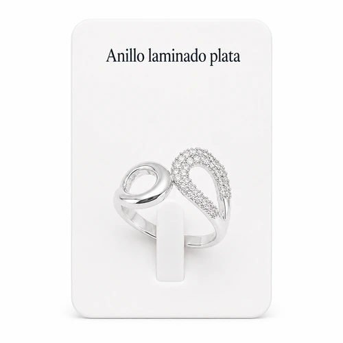 Anillo laminado plata 1000