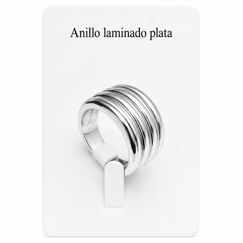 Anillo laminado plata 1000