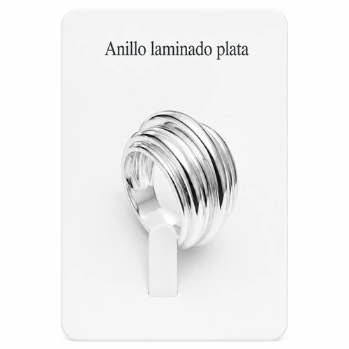 Anillo laminado plata 1000