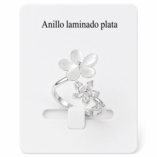 Anillo laminado plata 1000
