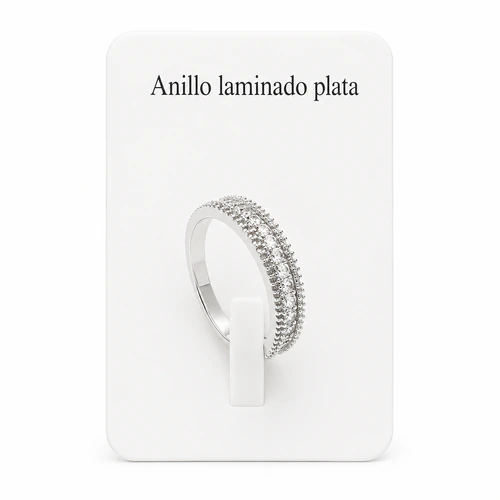 Anillo laminado plata 1000