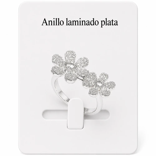 Anillo laminado plata 1000