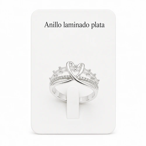 Anillo laminado plata 1000