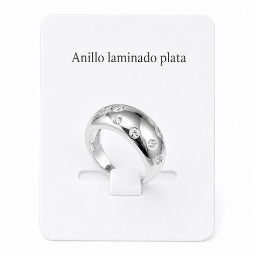 Anillo laminado plata 1000