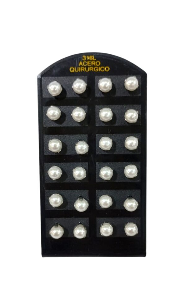 Aro AQ perla engarzada 6mm blister x12p.