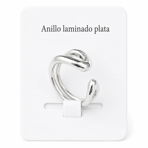 Anillo laminado plata 1000