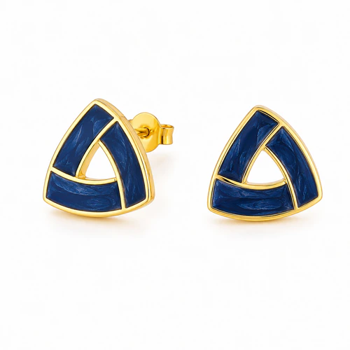 Aro AQ Dorado triangulo Esmaltado