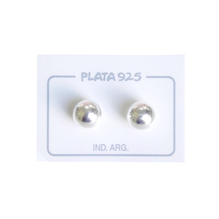 Aro Plata 925 Bolita Lisa x3un.