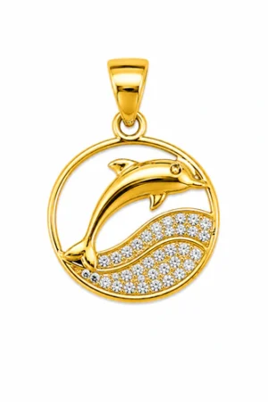 Dije AQ dorado delfin