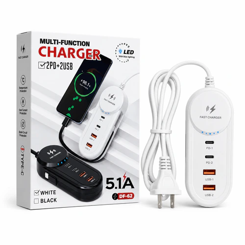 Cargador multiple con carga inalámbrica