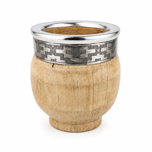 Mate Algarrobo, Imperial, virola de acero, CRUDO APTO PARA PINTAR