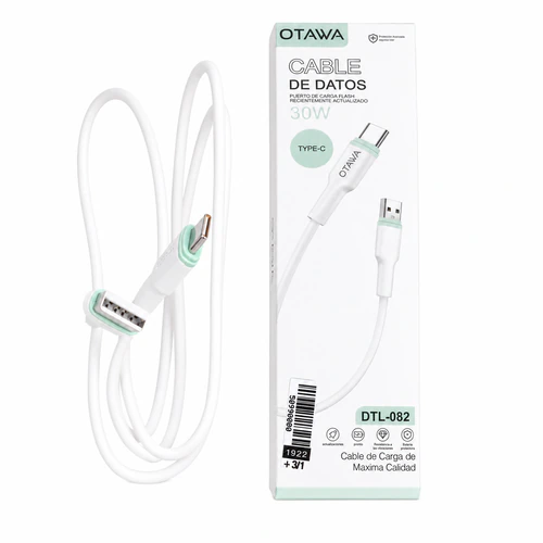 Cable Otawa USB a TIPO C 30w -carga rápida- +3 UNIDADES