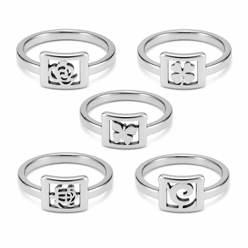 Anillo acero quirurgico formas caladas