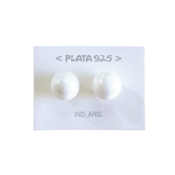 Aro Plata 925 Perla x3un. de 10mm Nacarada