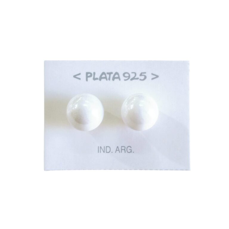 Aro Plata 925 Perla x3un. de 10mm Nacarada