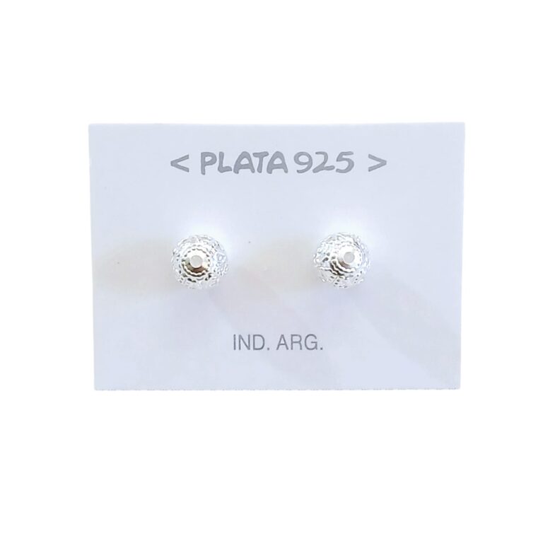 Aro Plata Bolita Facetada x3un