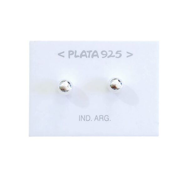 Aro Plata 925 Bolita Lisa 5mm x3un