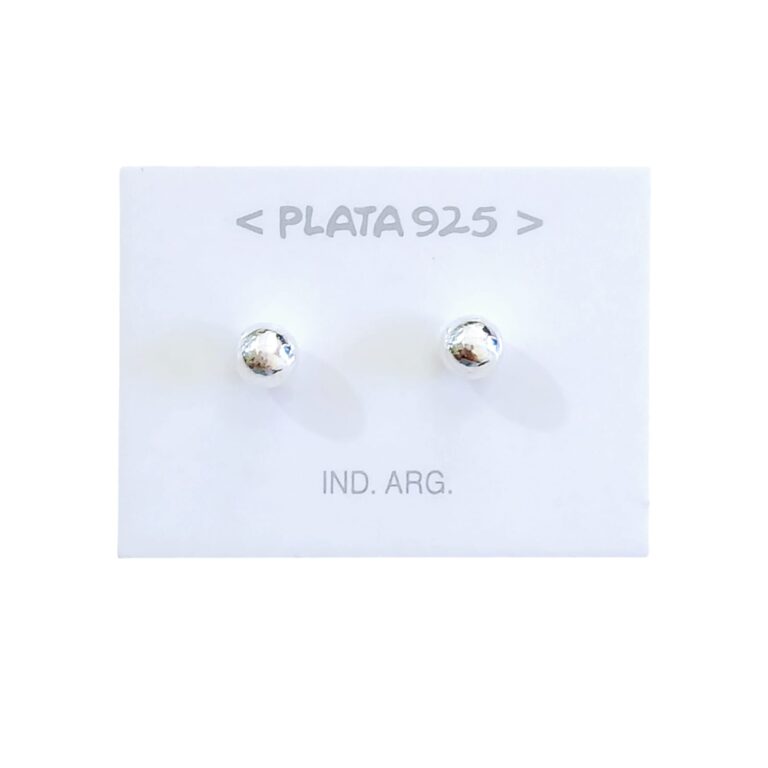Aro Plata 925 Bolita Lisa 5mm x3un