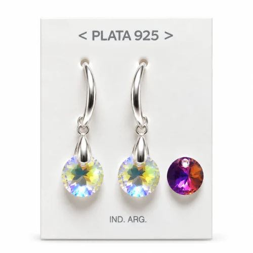 Aro Pl925 Swarovsky colgante