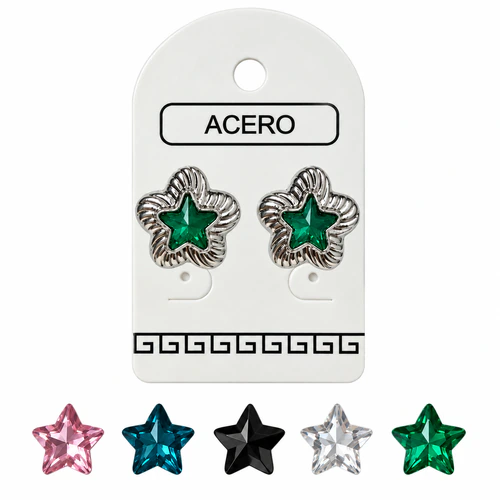 Aro AQ pasante estrella con strass