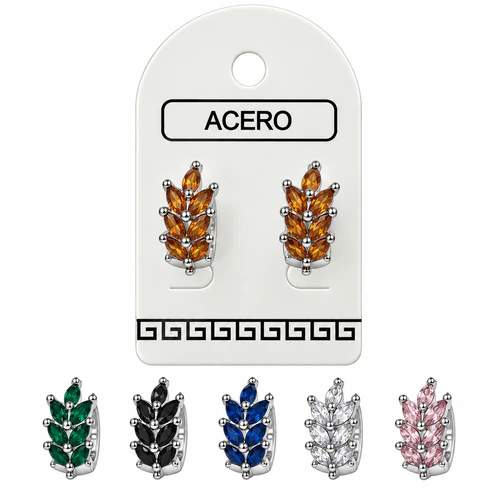 Aro AQ argolla hoja con strass