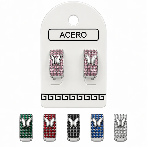 Aro AQ argolla con strass y mariposa