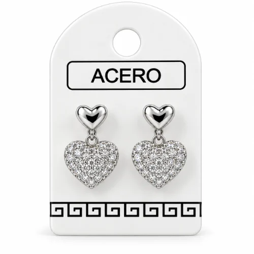 04286021 Aro AQ Blanco doble corazón colgante