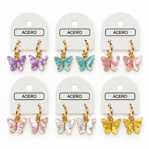 Aro AQ Dorado Gancho esp. con mariposa
