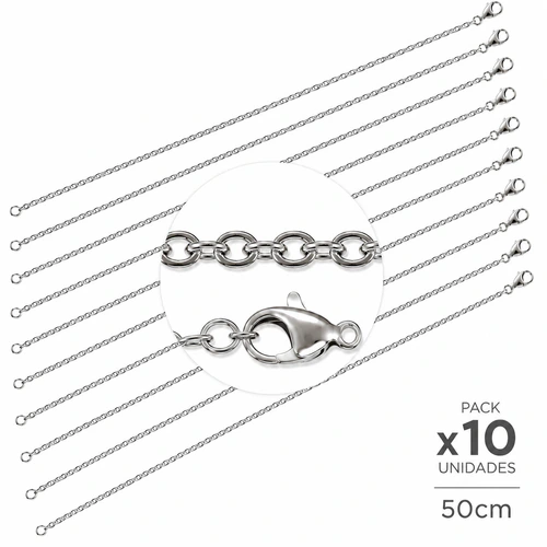 Cadena AQ espejito 0.5 x50cm x10 unidades
