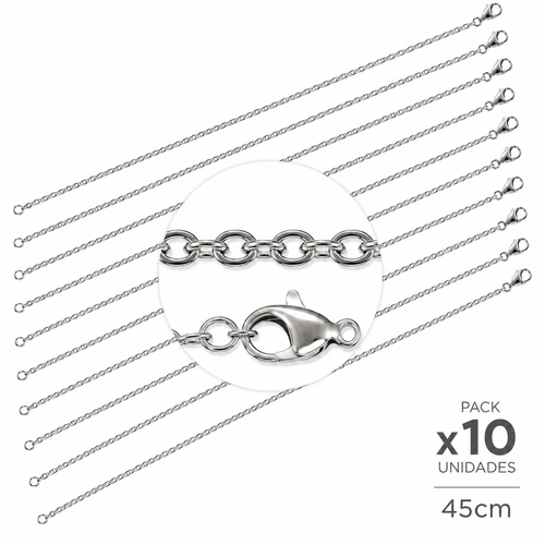 Cadena AQ espejito 0.5 x45cm x10 unidades