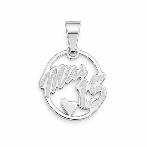Dije AQ mis 15 años oval
