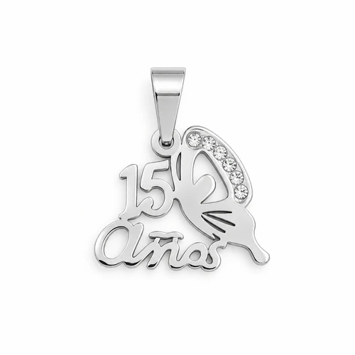 Dije AQ 15 años c/mariposa