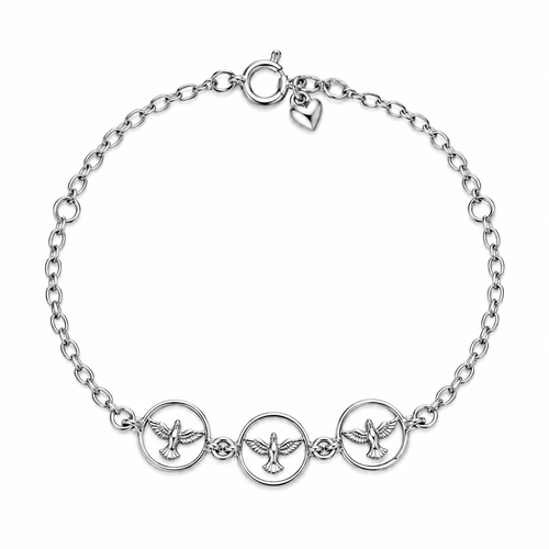 Pulsera con medallitas espíritu santo