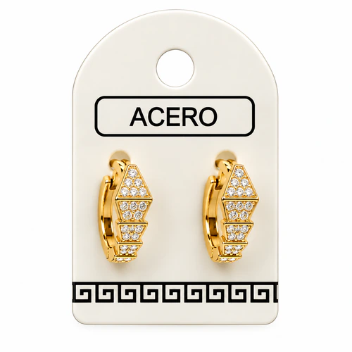 Aro AQ Dorado argollita formitas con micro cubic
