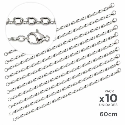 Cadenas AQ espejito 0.6 x60cm x10 unidades