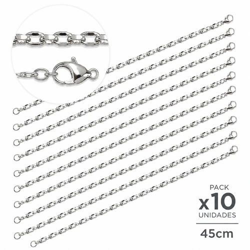 Cadenas AQ espejito 0.6 x45cm x10 unidades