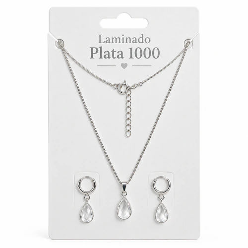 Conjunto cadena, dije y aros