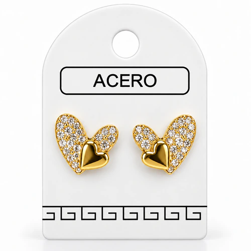 Aro AQ Dorado doble corazon