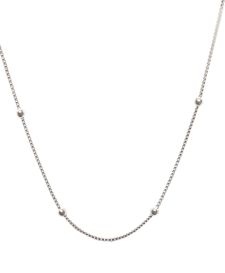 Cadena Plata 900 veneciana con bolita 1.0×40   *7