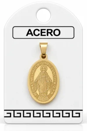 Dije AQ Dorado Medalla milagrosas