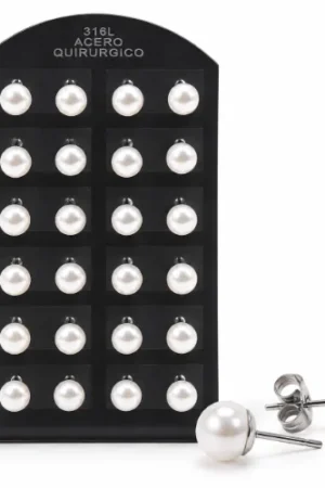 Aro AQ perla pegada 6mm blister x12 pares