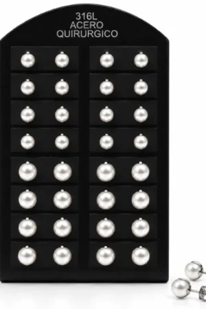 17280933 Aro AQ perla engarzada 6-8mm blister x12 pares