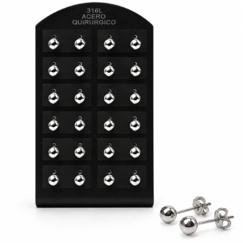 Aro AQ bolita 5.5mm blister x12 pares