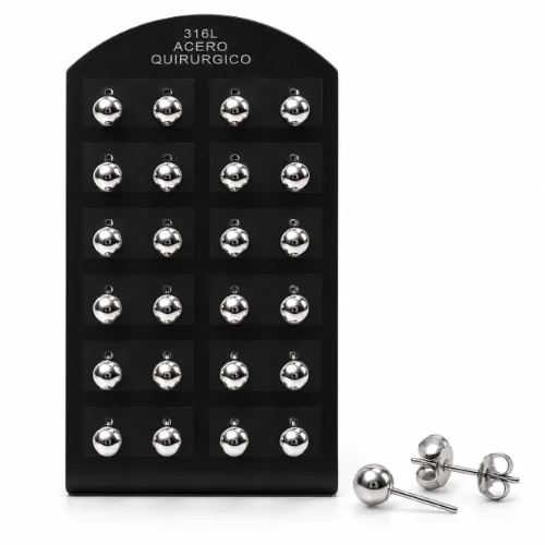 Aro AQ bolita 8mm blister x12 pares